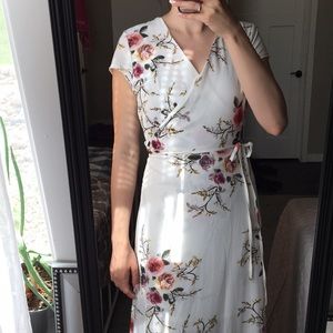 Floral Maxi Wrap Dress